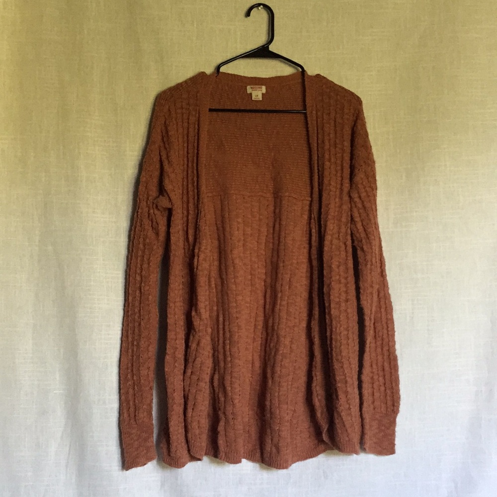 burnt orange cardigan